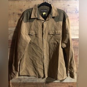 Bit & Bridle brushed suede snap front western shirt